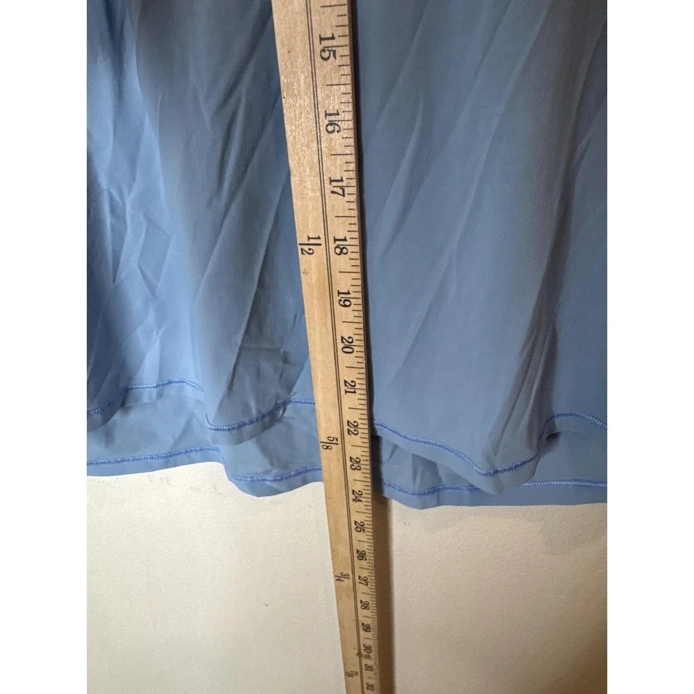 Lululemon Shirt Womens 6 Blue Mesh Back Short Sleeve Lightweight Athletic Gym